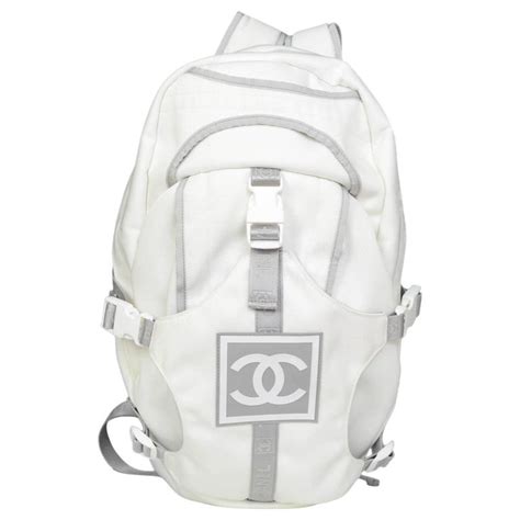 chanel backpacks white|authentic Chanel backpack.